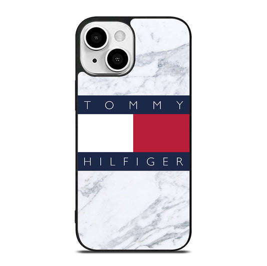 TOMMY HILFIGER WHITE MARBLE iPhone 13 Mini Case Cover