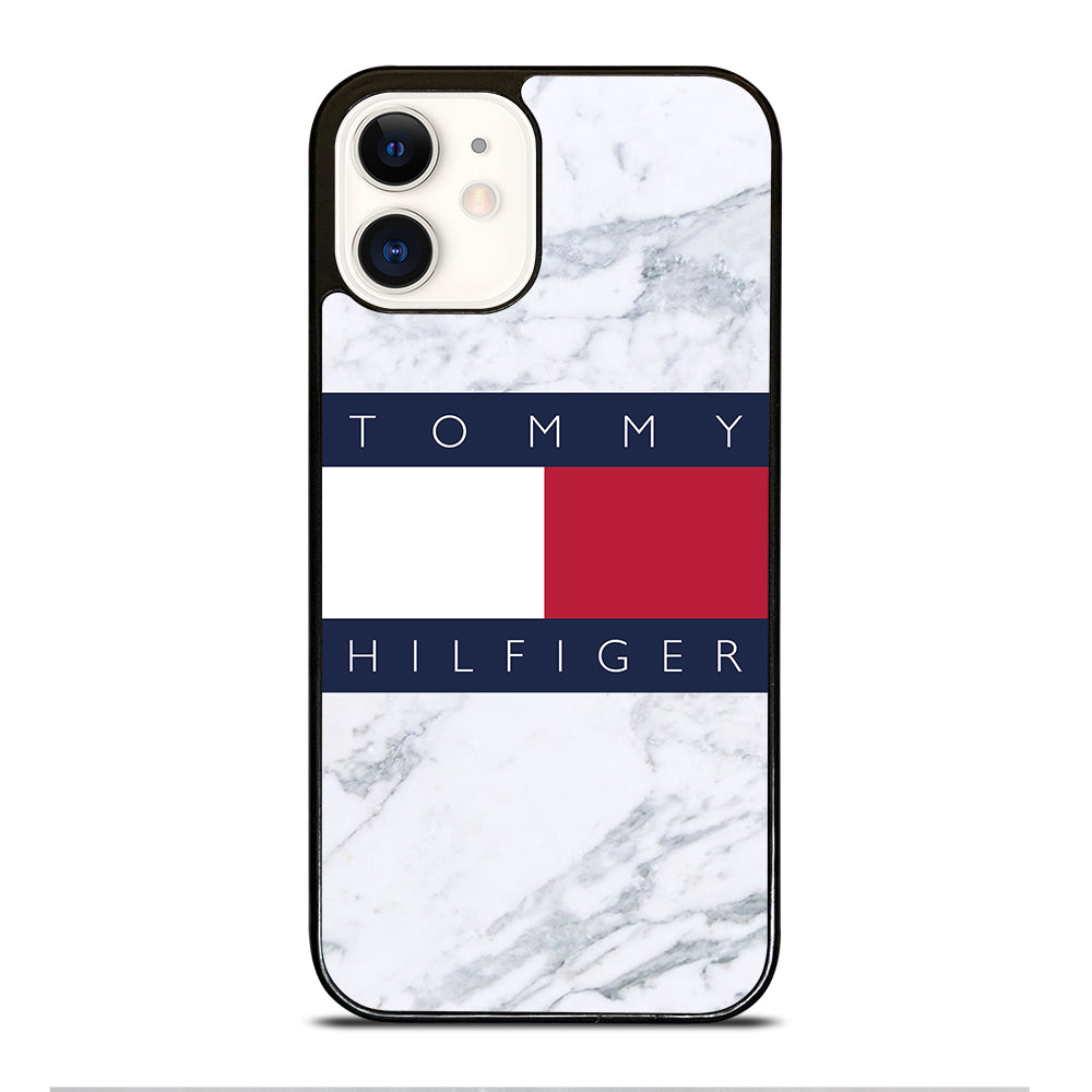 TOMMY HILFIGER WHITE MARBLE iPhone 12 Case Cover