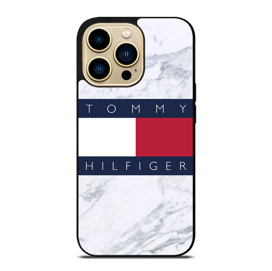 TOMMY HILFIGER WHITE MARBLE iPhone 14 Pro Max Case Cover