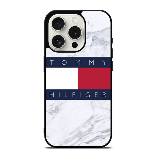 TOMMY HILFIGER WHITE MARBLE iPhone 15 Pro Case Cover