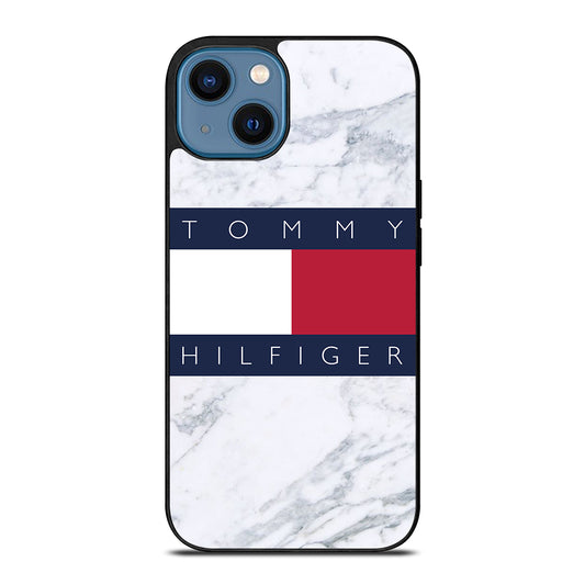 TOMMY HILFIGER WHITE MARBLE iPhone 14 Case Cover