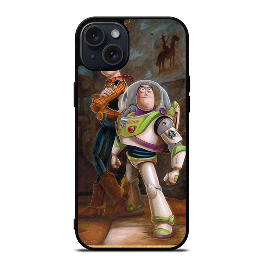 TOY STORY WOODY BUZZ ART iPhone 15 Plus Case Cover