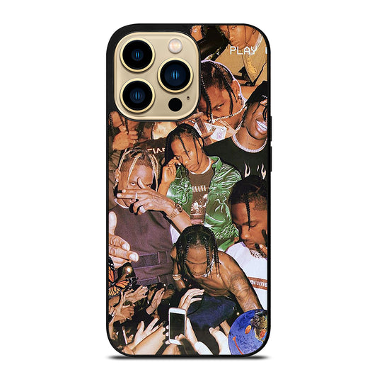 TRAVIS SCOTT AMERICAN RAPPER COLLAGE iPhone 14 Pro Max Case Cover