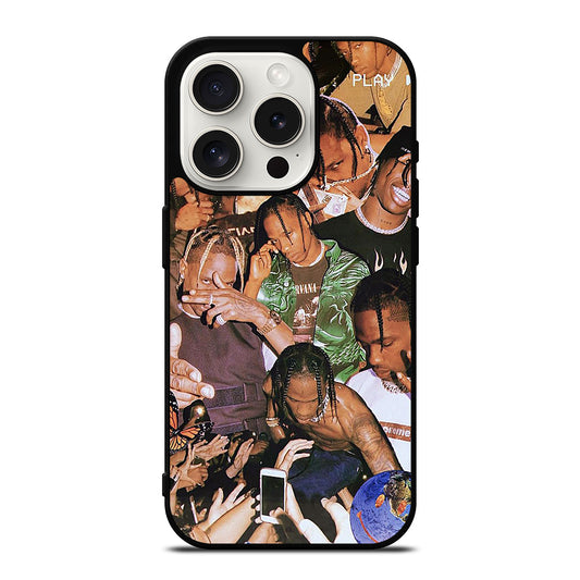 TRAVIS SCOTT AMERICAN RAPPER COLLAGE iPhone 15 Pro Case Cover
