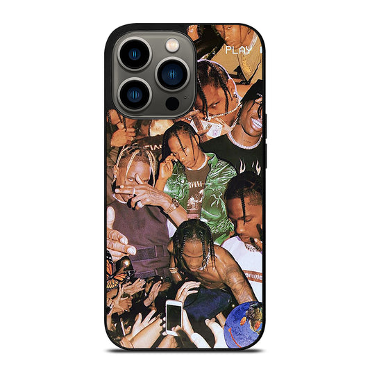 TRAVIS SCOTT AMERICAN RAPPER COLLAGE iPhone 13 Pro Case Cover