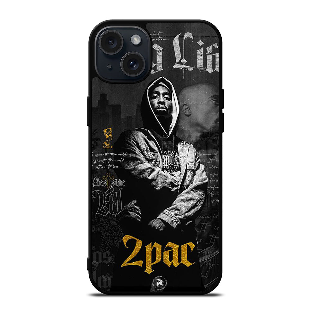 TUPAC 2PAC RAPPER POSTER iPhone 15 Plus Case Cover