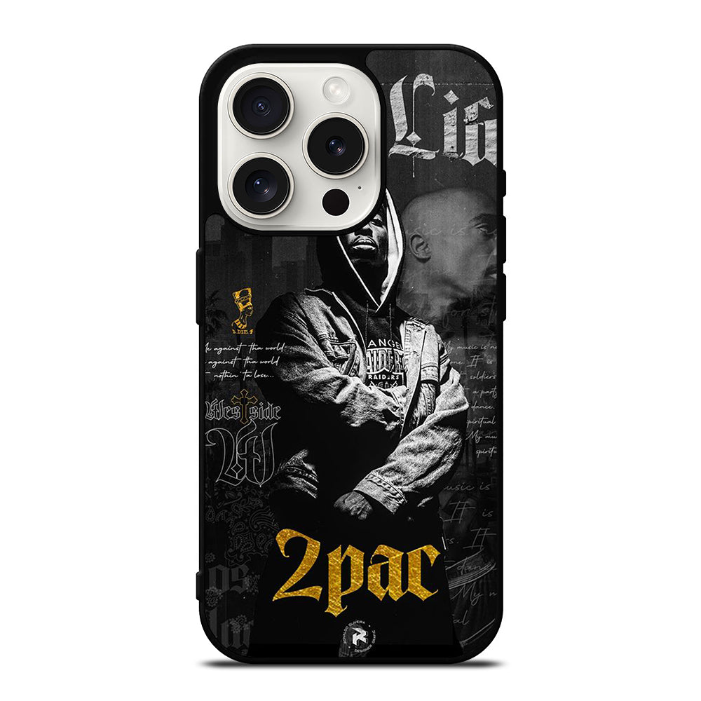 TUPAC 2PAC RAPPER POSTER iPhone 15 Pro Case Cover