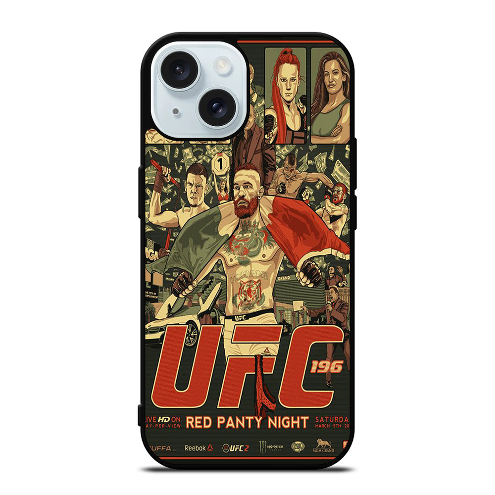 UFC LOGO FIGHTING POSTER iPhone 15 Case Cover