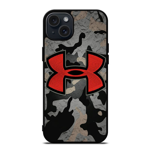 UNDER ARMOUR CAMO RED LOGO iPhone 15 Plus Case Cover