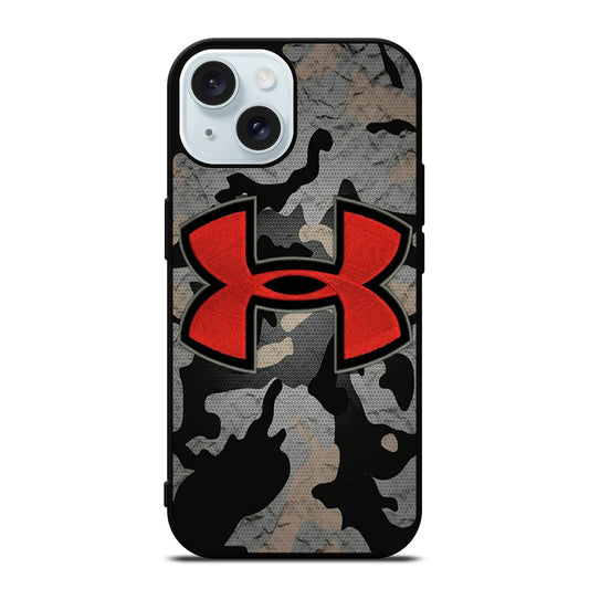 UNDER ARMOUR CAMO RED LOGO iPhone 15 Case Cover
