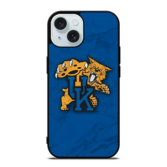 UNIVERSITY OF KENTUCKY UK MARBLE LOGO iPhone 15 Case Cover