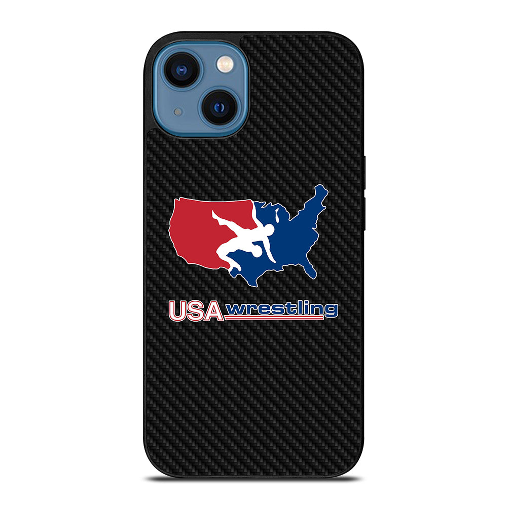 USA WRESTLING CARBON LOGO iPhone 14 Case Cover