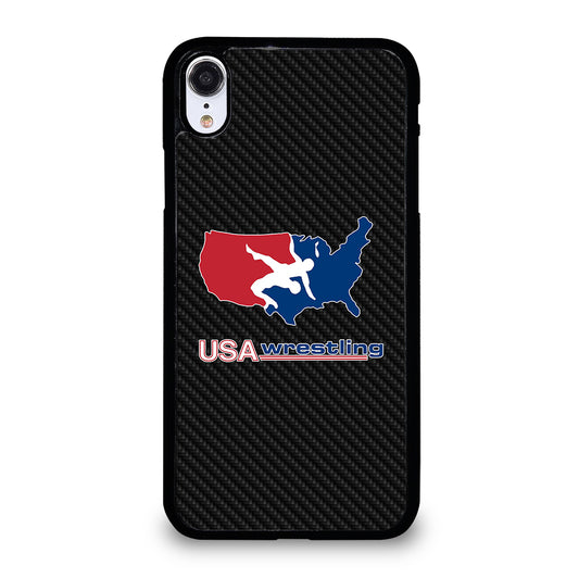 USA WRESTLING CARBON LOGO iPhone XR Case Cover