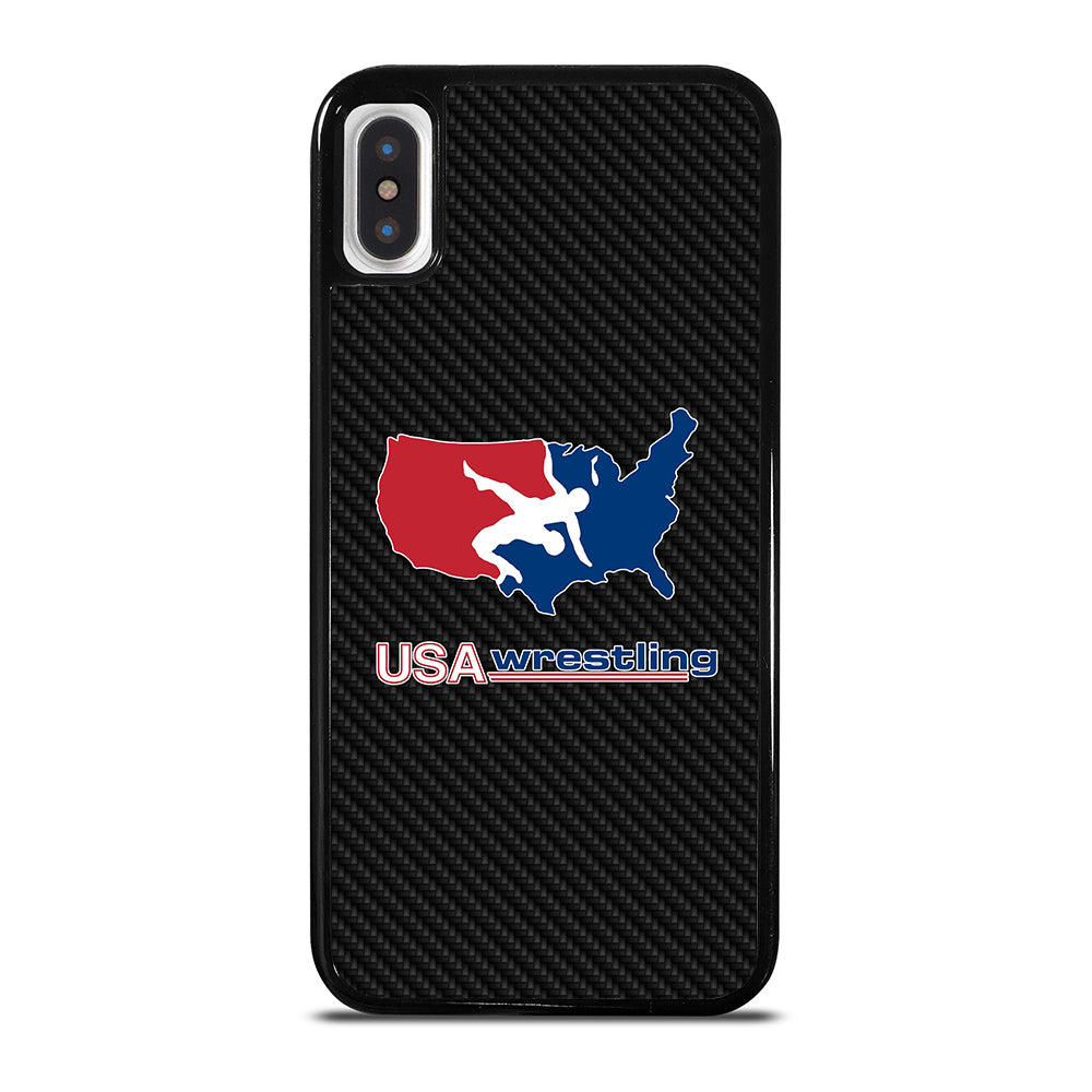 USA WRESTLING CARBON LOGO iPhone X / XS Case Cover