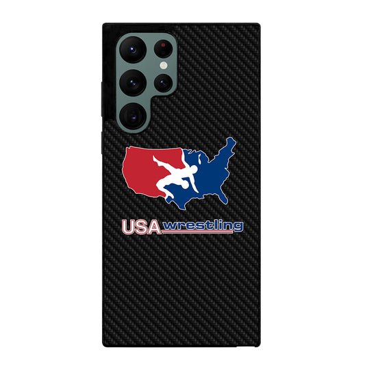 USA WRESTLING CARBON LOGO Samsung Galaxy S22 Ultra Case Cover