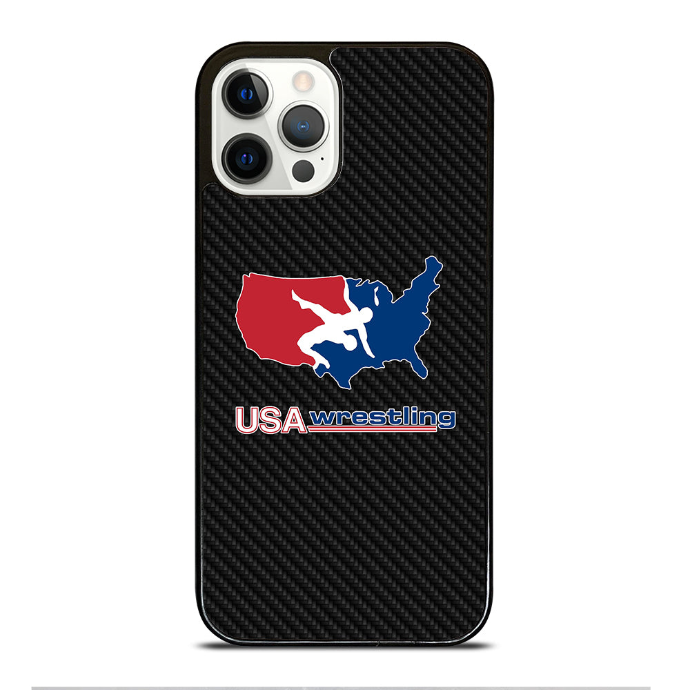 USA WRESTLING CARBON LOGO iPhone 12 Pro Case Cover