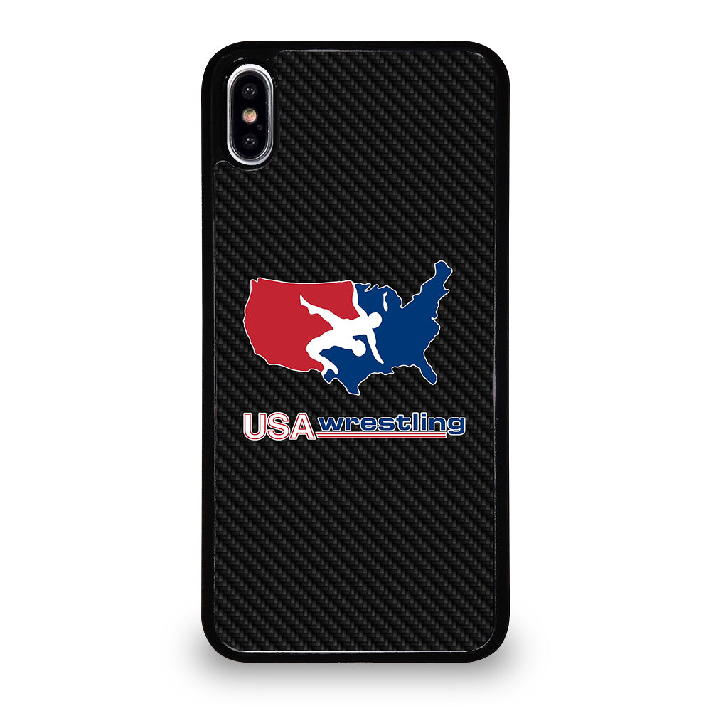 USA WRESTLING CARBON LOGO iPhone XS Max Case Cover