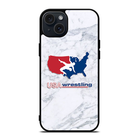 USA WRESTLING MARBLE iPhone 15 Plus Case Cover