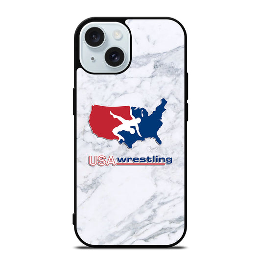 USA WRESTLING MARBLE iPhone 15 Case Cover