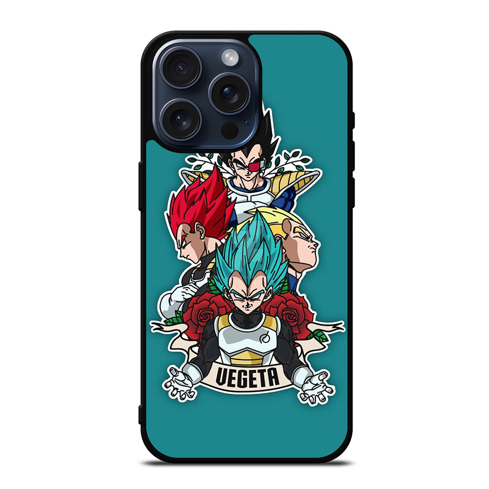 VEGETA ALL SSJ DRAGON BALL SUPER iPhone 15 Pro Max Case Cover
