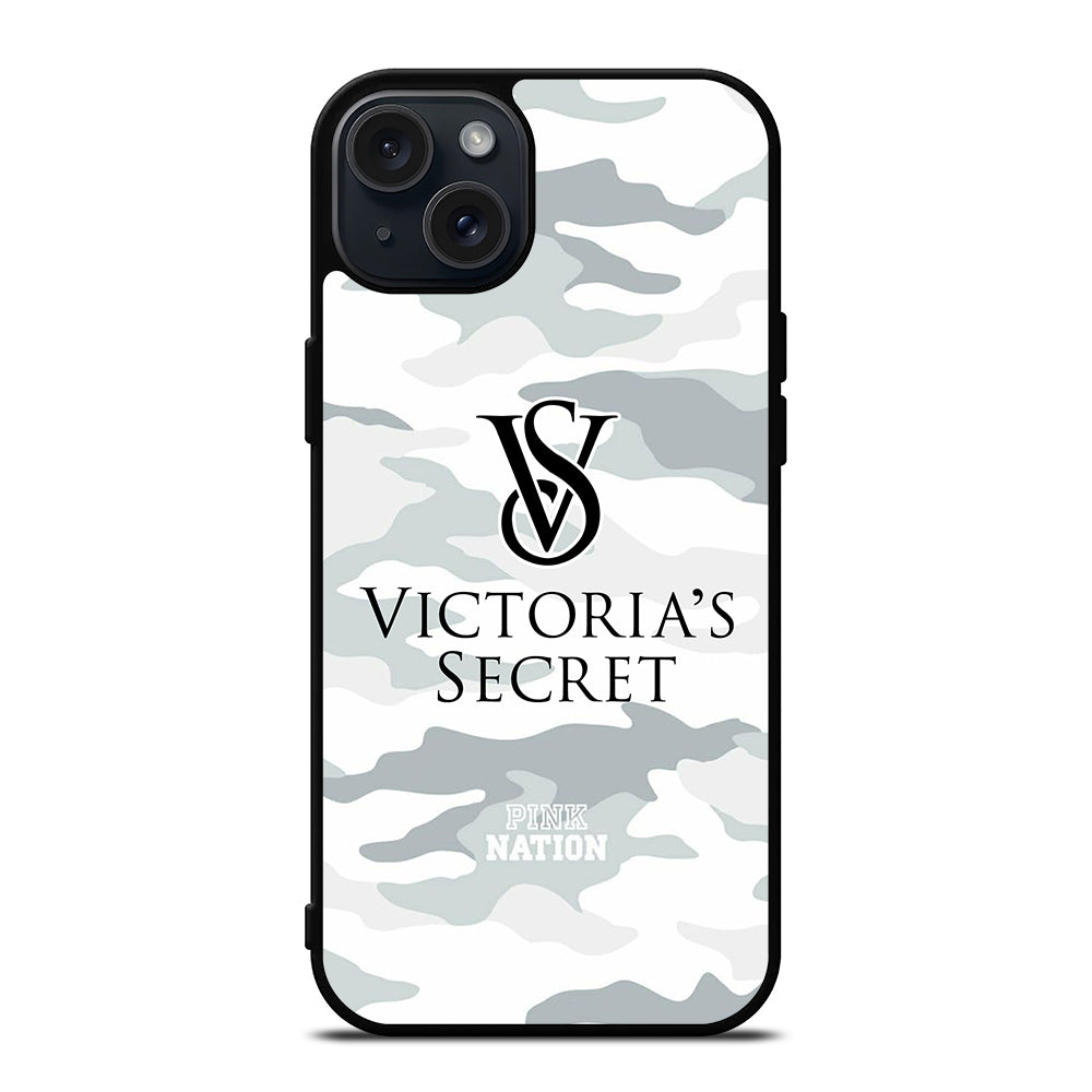 VICTORIA'S SECRET CAMO LOGO iPhone 15 Plus Case Cover
