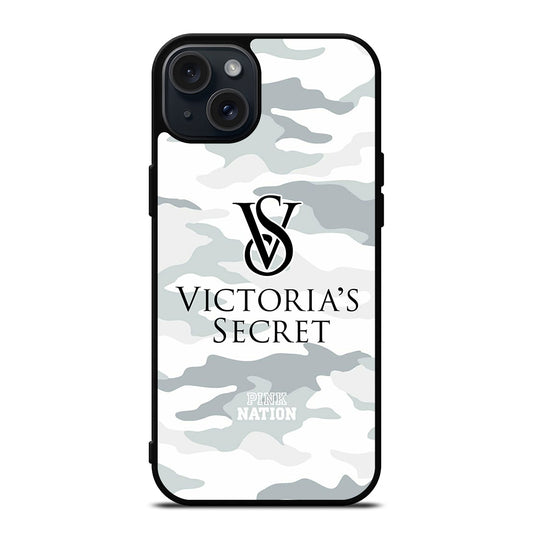 VICTORIA'S SECRET CAMO LOGO iPhone 15 Plus Case Cover