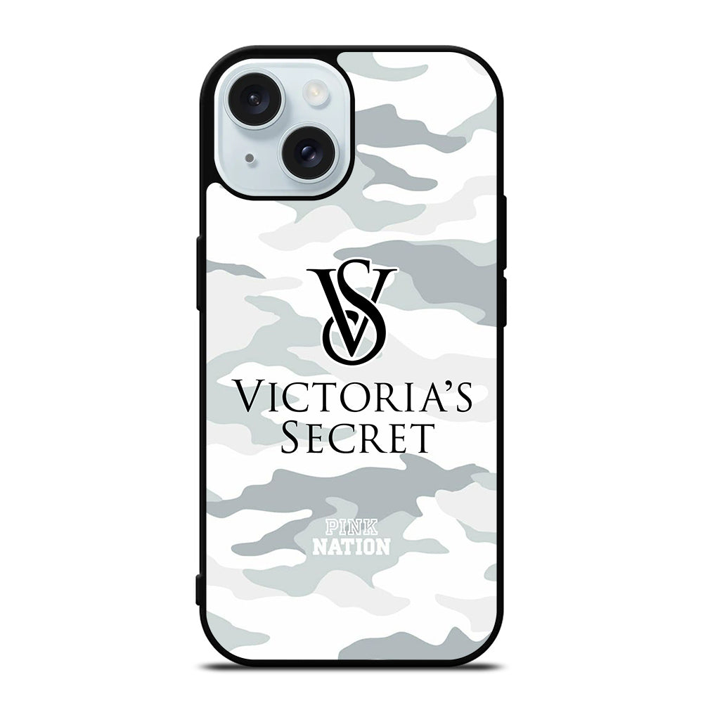 VICTORIA'S SECRET CAMO LOGO iPhone 15 Case Cover