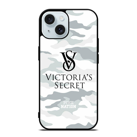 VICTORIA'S SECRET CAMO LOGO iPhone 15 Case Cover