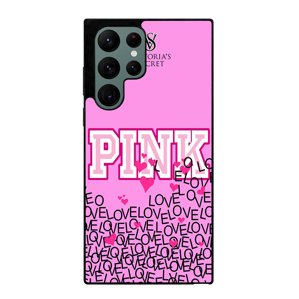 VICTORIA'S SECRET PINK LOVE Samsung Galaxy S22 Ultra Case Cover