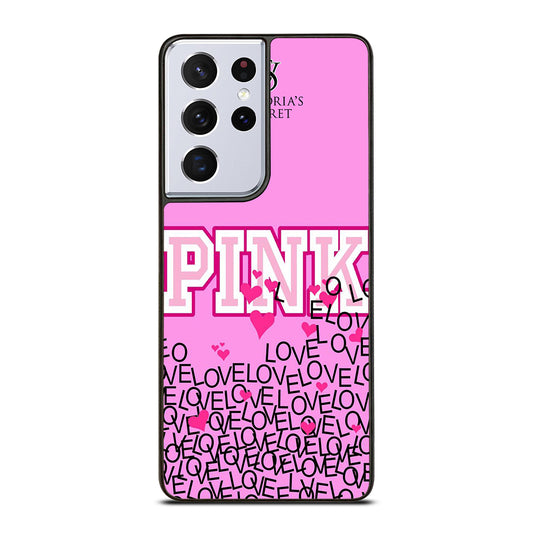 VICTORIA'S SECRET PINK LOVE Samsung Galaxy S21 Ultra Case Cover