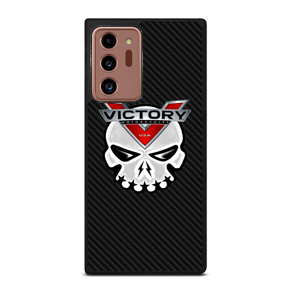 VICTORY MOTOR SKULL LOGO CARBON Samsung Galaxy Note 20 Ultra Case Cover