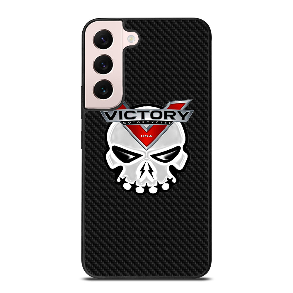 VICTORY MOTOR SKULL LOGO CARBON Samsung Galaxy S22 Plus Case Cover