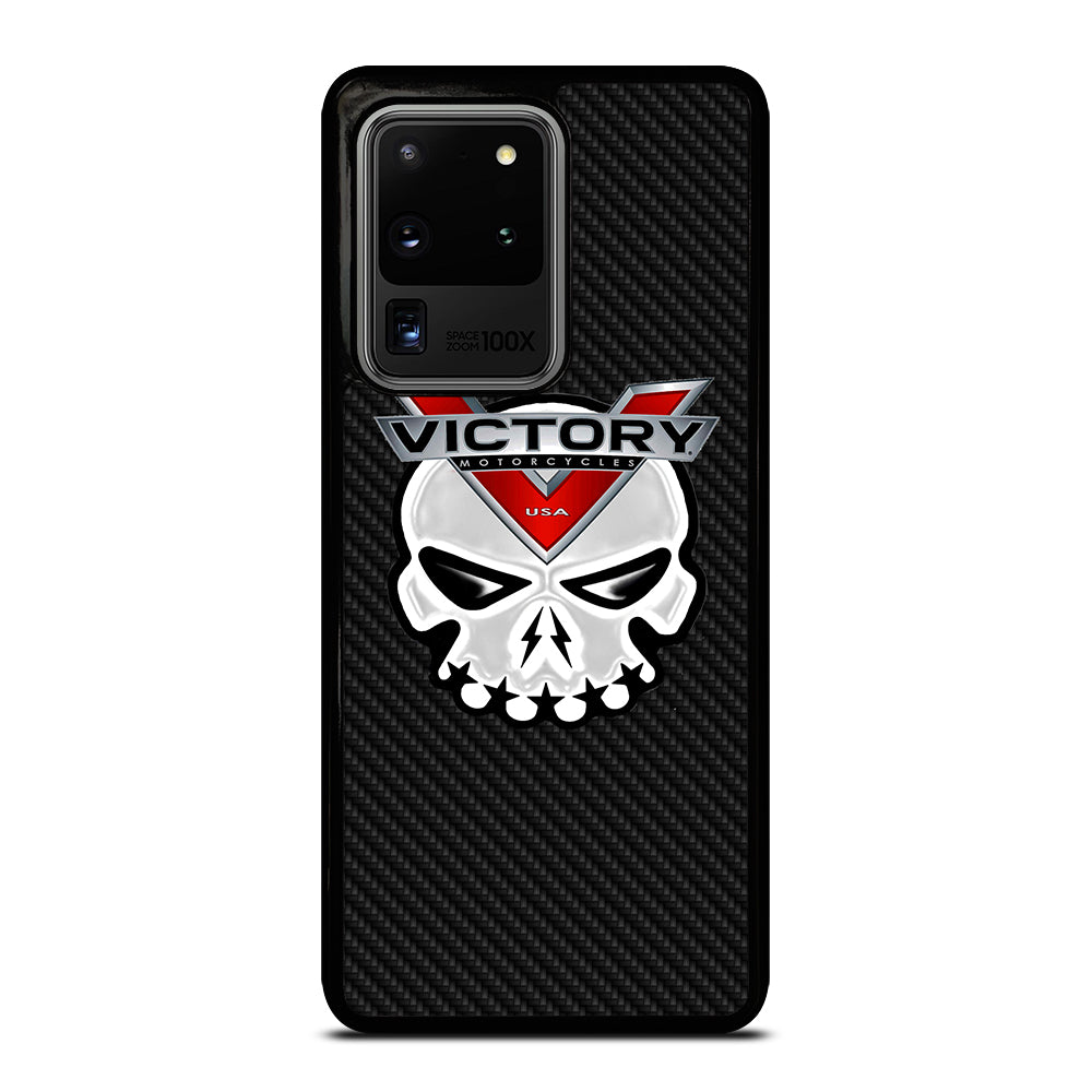 VICTORY MOTOR SKULL LOGO CARBON Samsung Galaxy S20 Ultra Case Cover