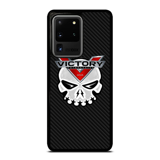 VICTORY MOTOR SKULL LOGO CARBON Samsung Galaxy S20 Ultra Case Cover