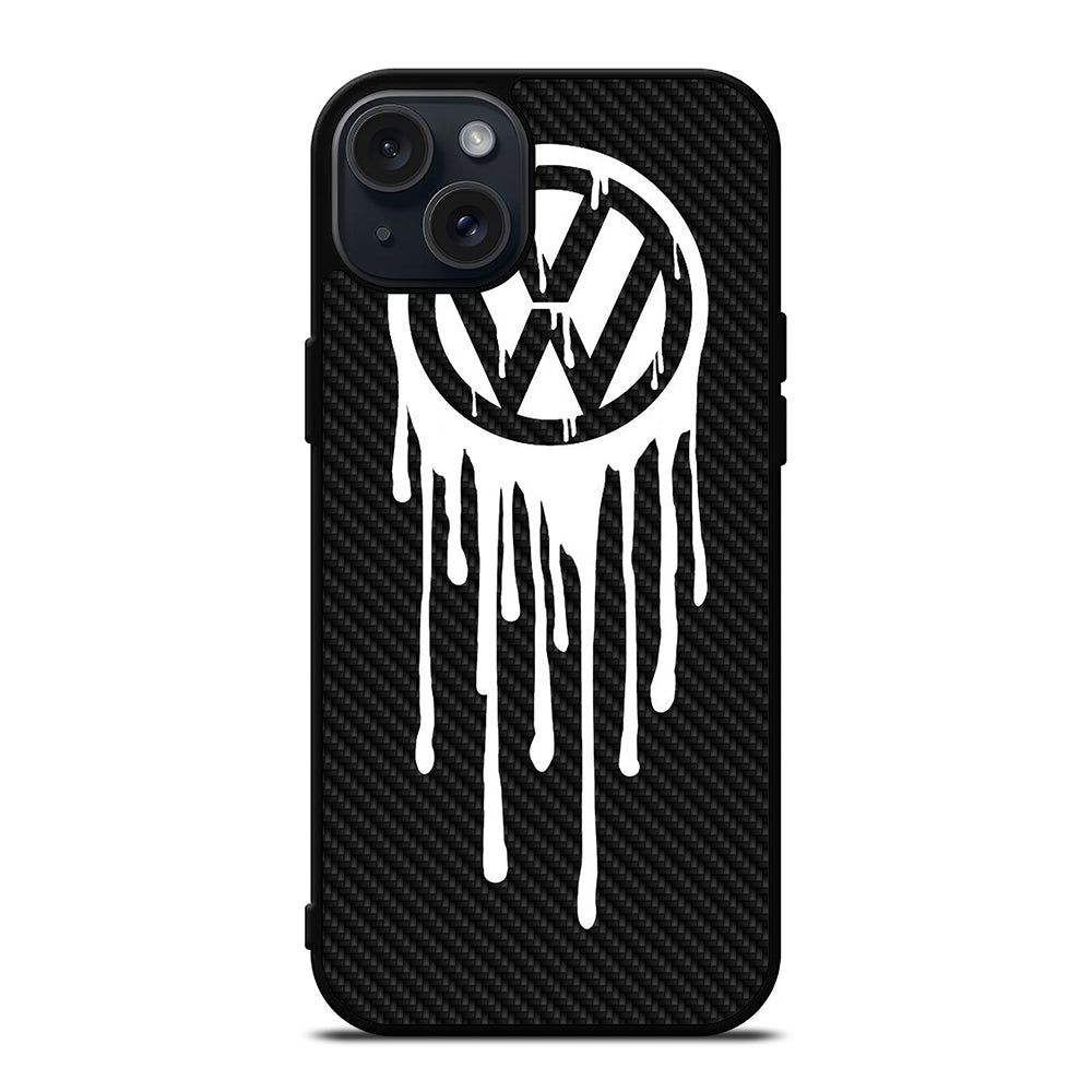 VOLKSWAGEN VW LOGO CARBON iPhone 15 Plus Case Cover