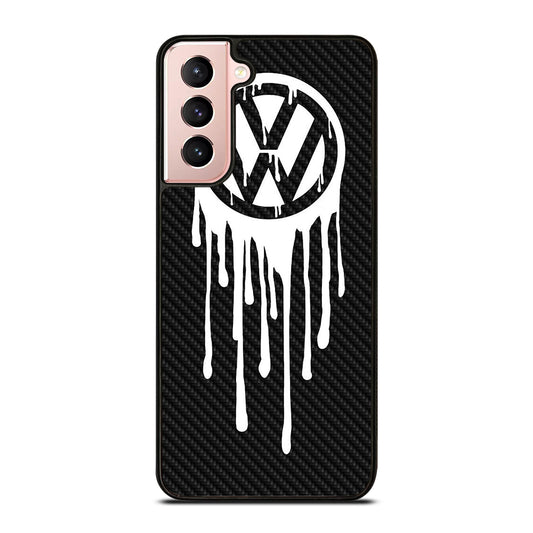 VOLKSWAGEN VW LOGO CARBON Samsung Galaxy S21 Case Cover