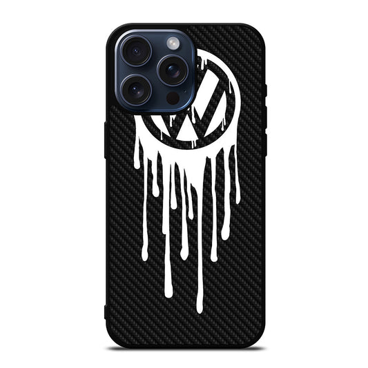 VOLKSWAGEN VW LOGO CARBON iPhone 15 Pro Max Case Cover