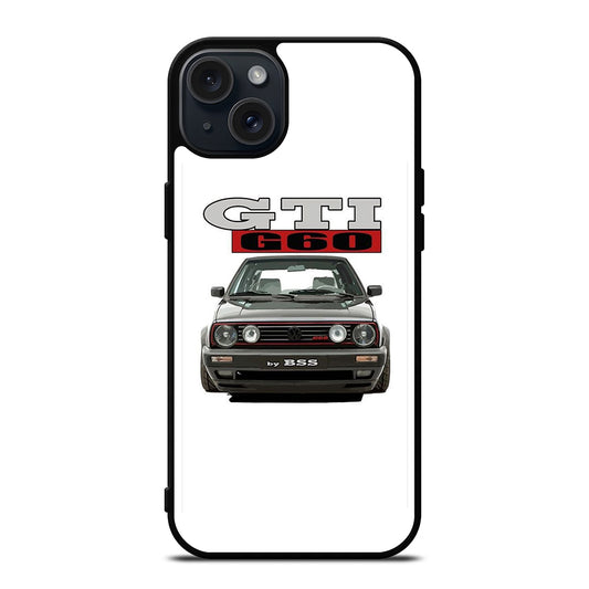 VW VOLKSWAGEN GTI CAR BLACK iPhone 15 Plus Case Cover