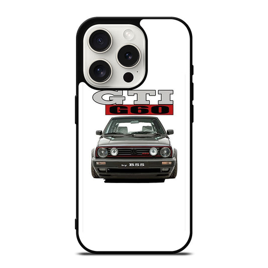 VW VOLKSWAGEN GTI CAR BLACK iPhone 15 Pro Case Cover