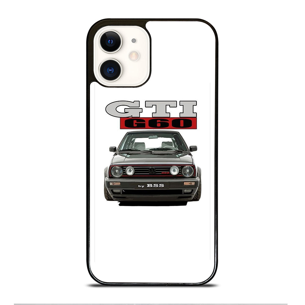 VW VOLKSWAGEN GTI CAR BLACK iPhone 12 Case Cover