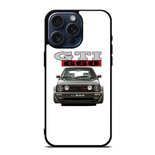 VW VOLKSWAGEN GTI CAR BLACK iPhone 15 Pro Max Case Cover