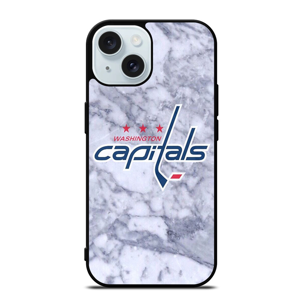 WASHINGTON CAPITALS MARBLE LOGO iPhone 15 Case Cover