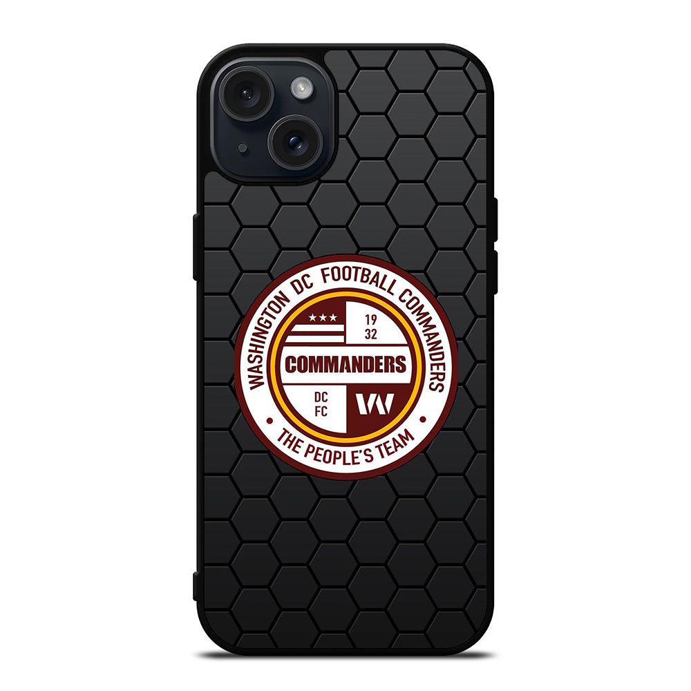 WASHINGTON COMMANDERS HEXAGON iPhone 15 Plus Case Cover