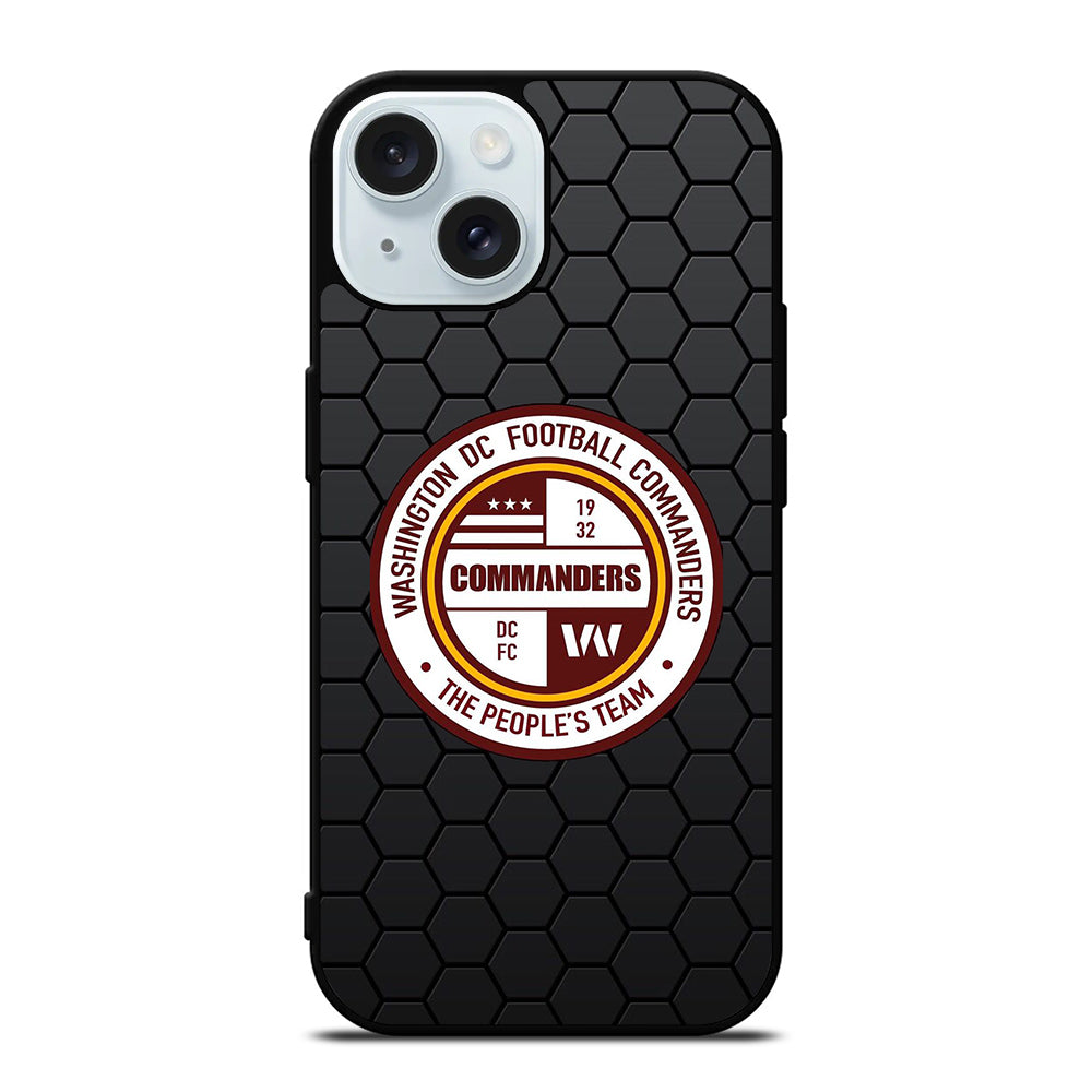 WASHINGTON COMMANDERS HEXAGON iPhone 15 Case Cover