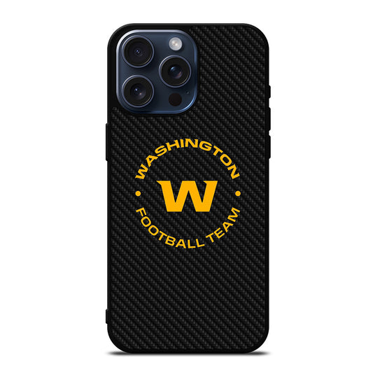 WASHINGTON FOOTBALL LOGO CARBON iPhone 15 Pro Max Case Cover