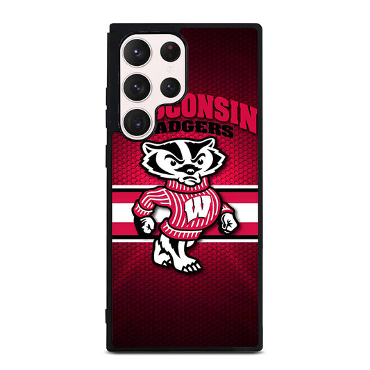 WISCONSIN BADGERS METAL LOGO Samsung Galaxy S23 Ultra Case Cover