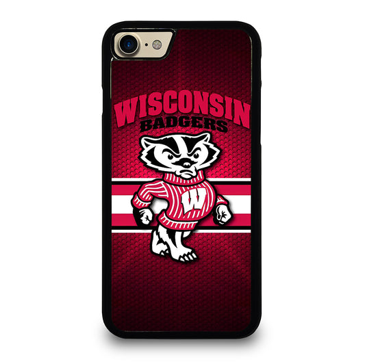 WISCONSIN BADGERS METAL LOGO iPhone 7 / 8 Case Cover