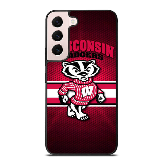 WISCONSIN BADGERS METAL LOGO Samsung Galaxy S22 Plus Case Cover