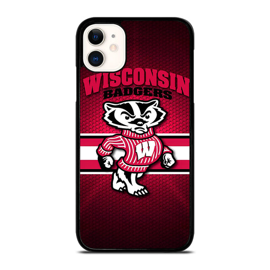 WISCONSIN BADGERS METAL LOGO iPhone 11 Case Cover
