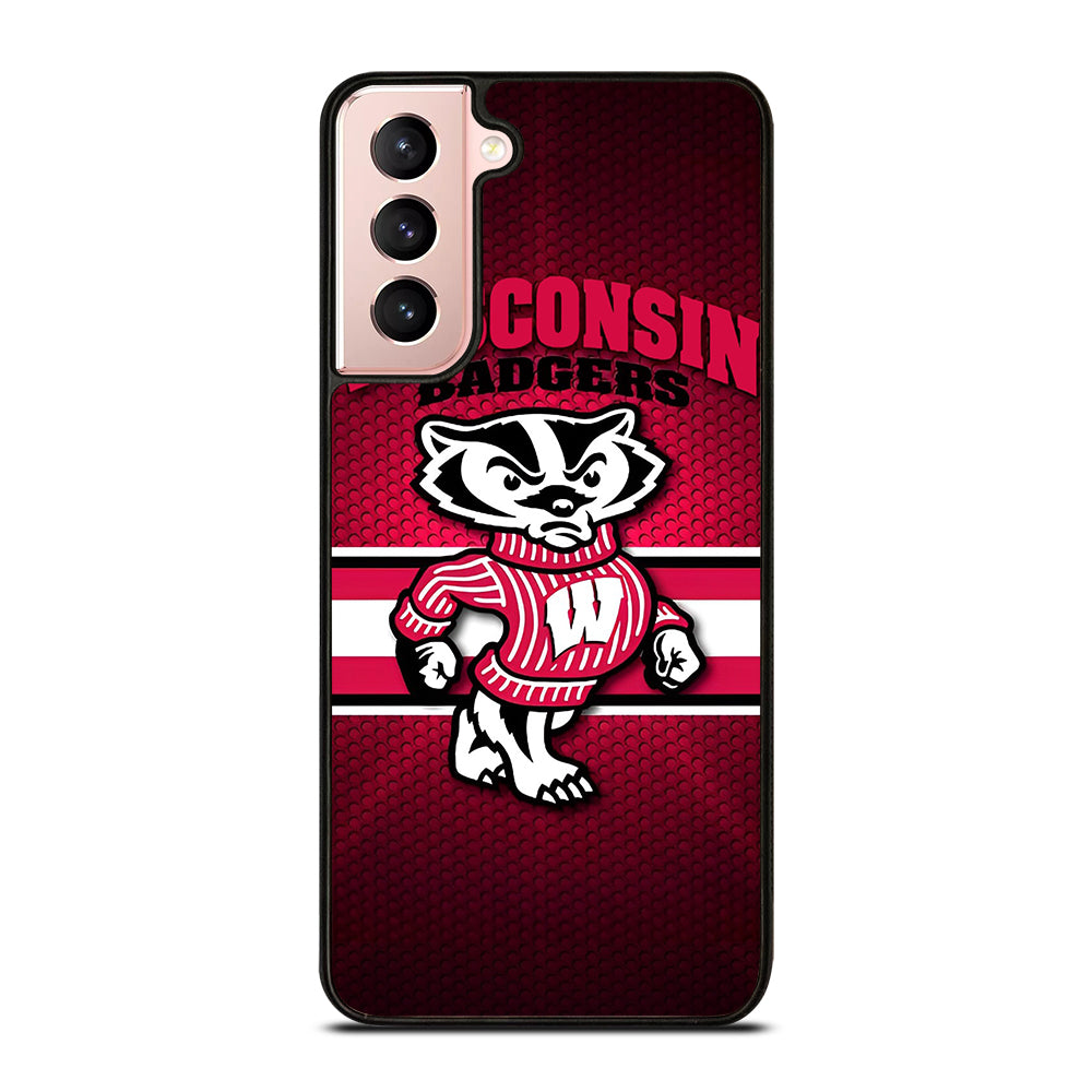 WISCONSIN BADGERS METAL LOGO Samsung Galaxy S21 Case Cover